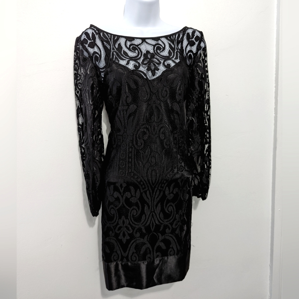 Laundry by Shelli Segal black lace dress (4)